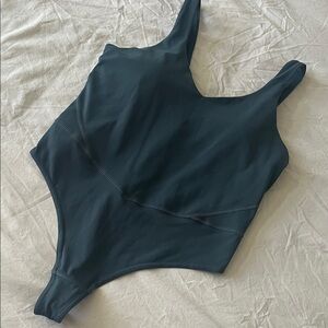 ColorfulKoala Teal One-Piece Thong Bodysuit sz L EUC